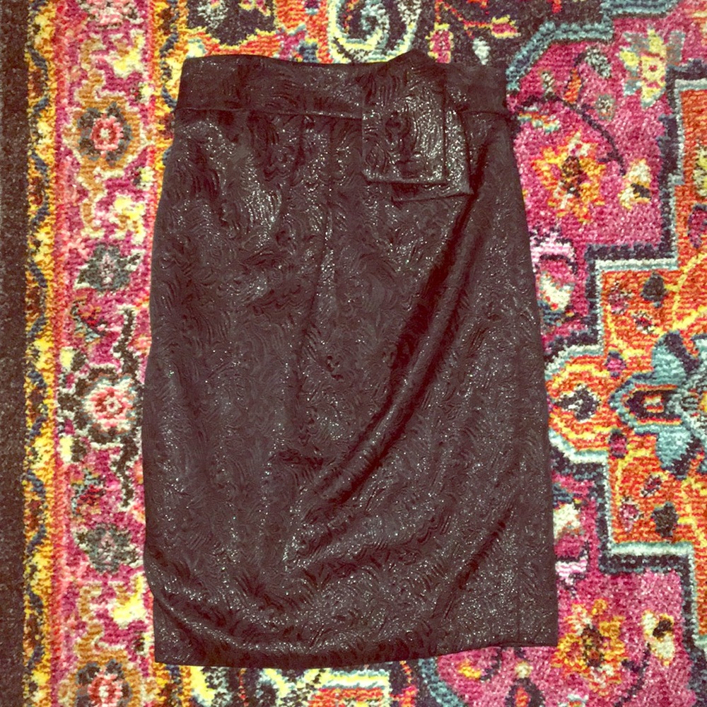 Cynthia Steffe strapless sparkly black dress